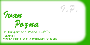 ivan pozna business card